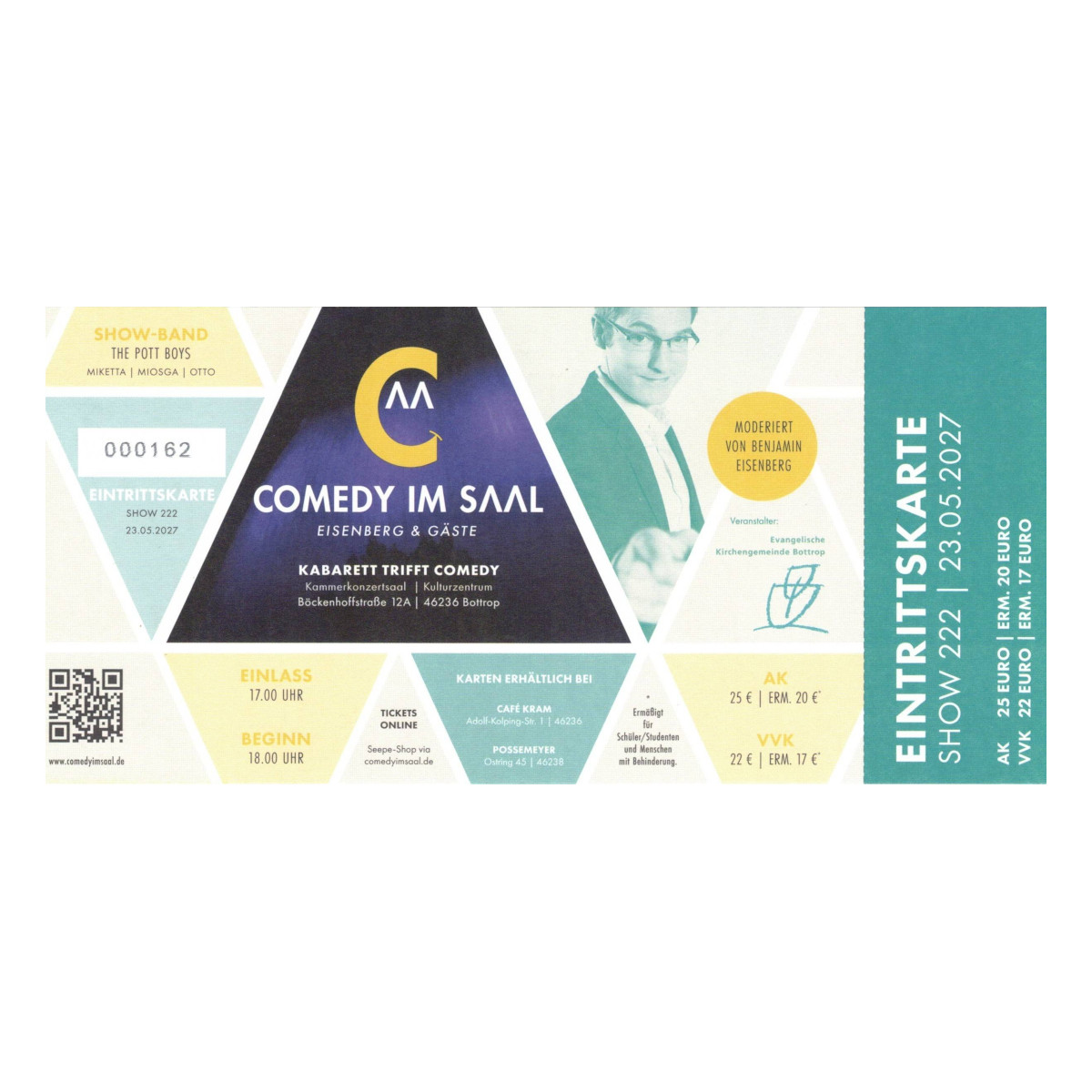 Nr. 222 // 23.05.2027 Eintrittskarte "Comedy im Saal"