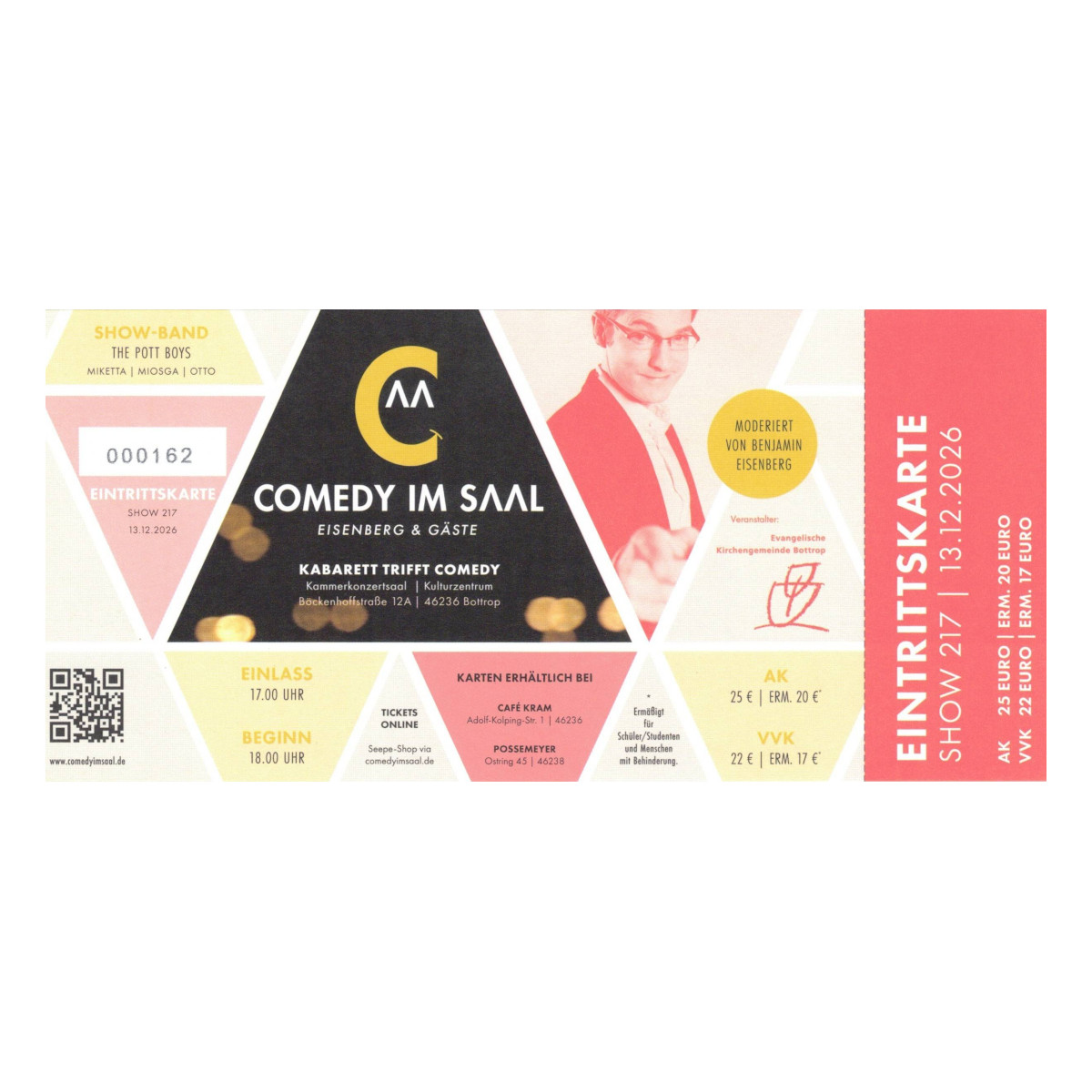 Nr. 217 // 13.12.2026 Eintrittskarte "Comedy im Saal"