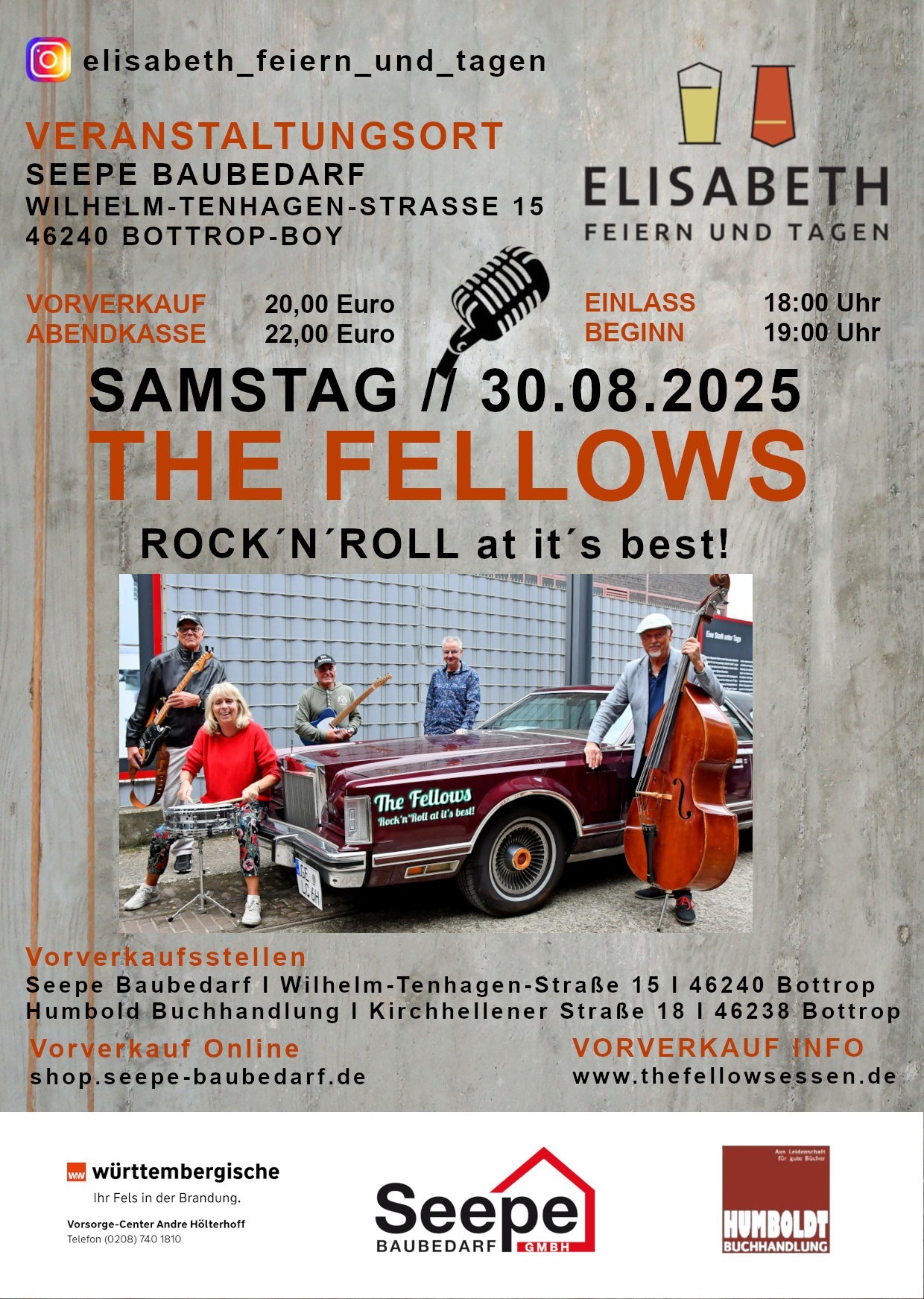 Nr. 03 - 30.08.2025 Eintrittskarte "The Fellows - Rock´n´Roll at it´s best!"