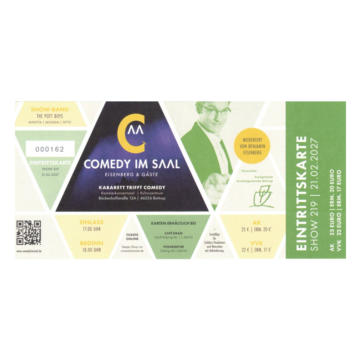Nr. 219 // 21.02.2027 Eintrittskarte "Comedy im Saal"