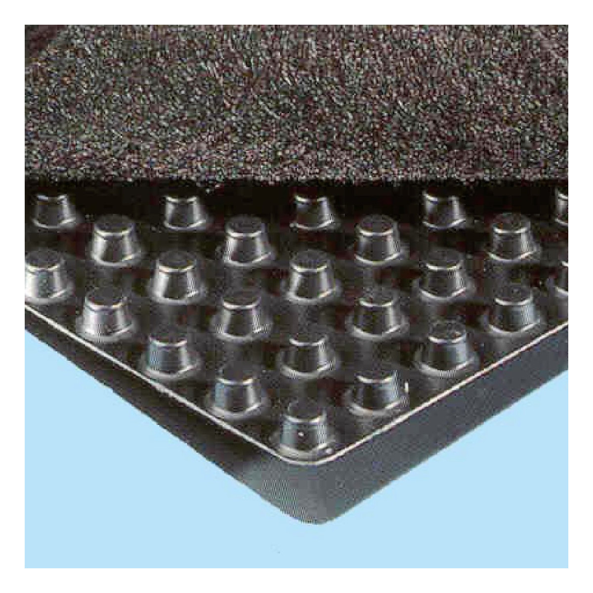 Noppenmatte mit Vlies und Gleitfolie, 3-lagig, 2,0 m x 15 m, bis 250 KN