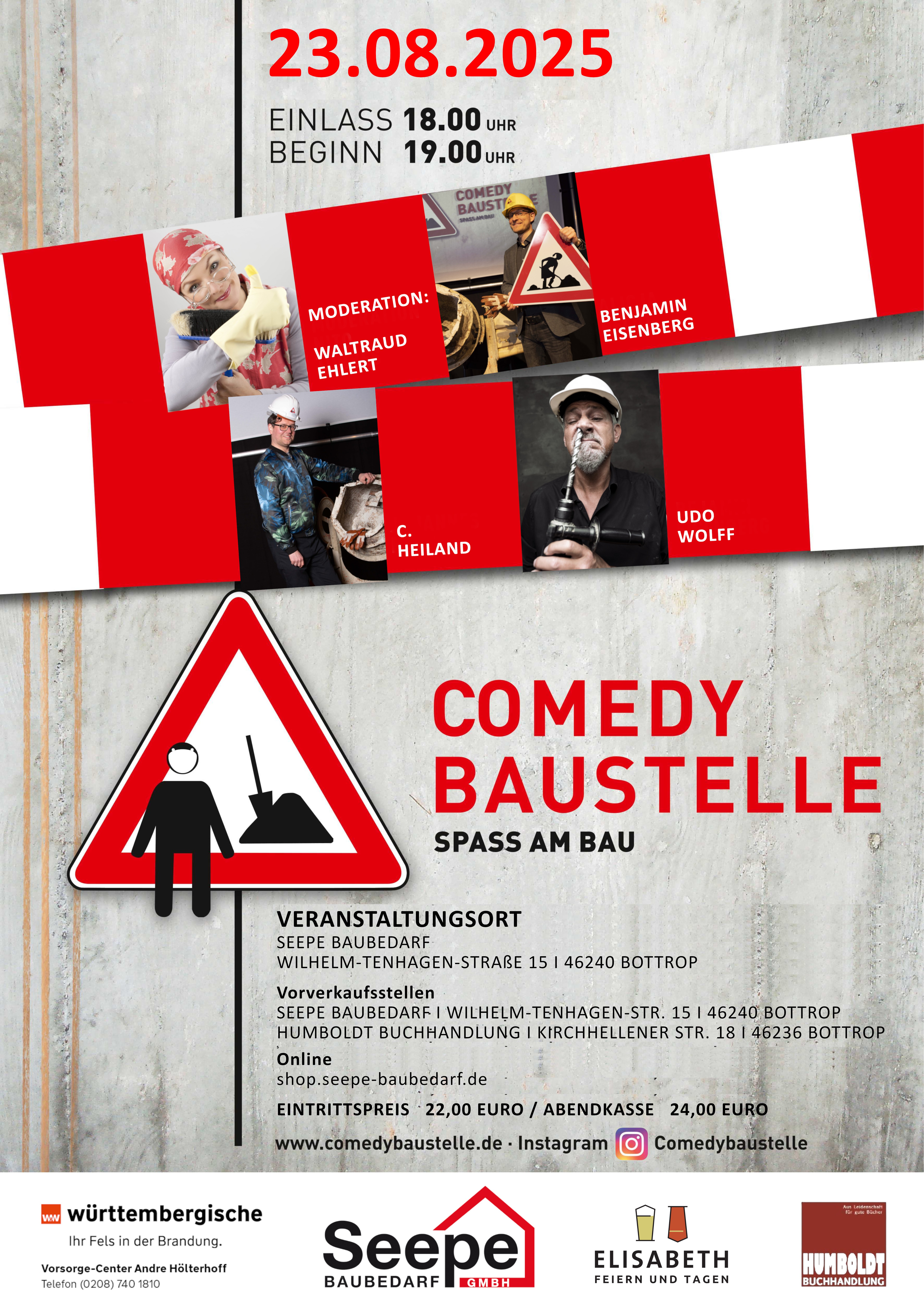 23.08.2025 Eintrittskarte "Comedybaustelle"