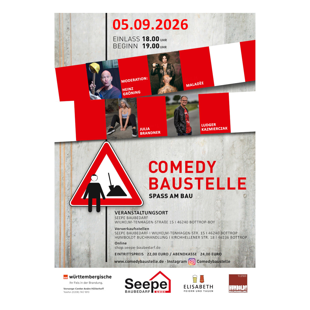 Nr. 03 // 05.09.2026 Eintrittskarte "Comedybaustelle Classic"