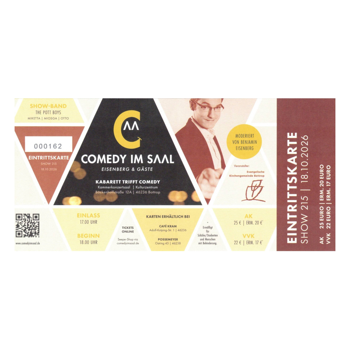 Nr. 215 // 18.10.2026 Eintrittskarte "Comedy im Saal"