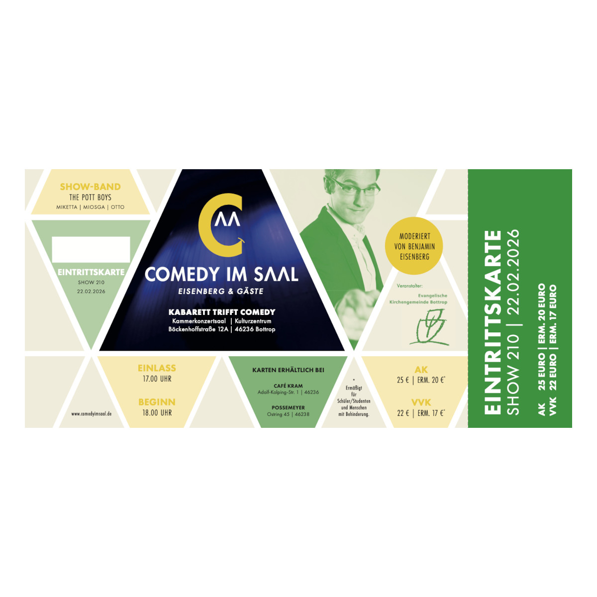 Nr. 210 // 22.02.2026 Eintrittskarte "Comedy im Saal" 