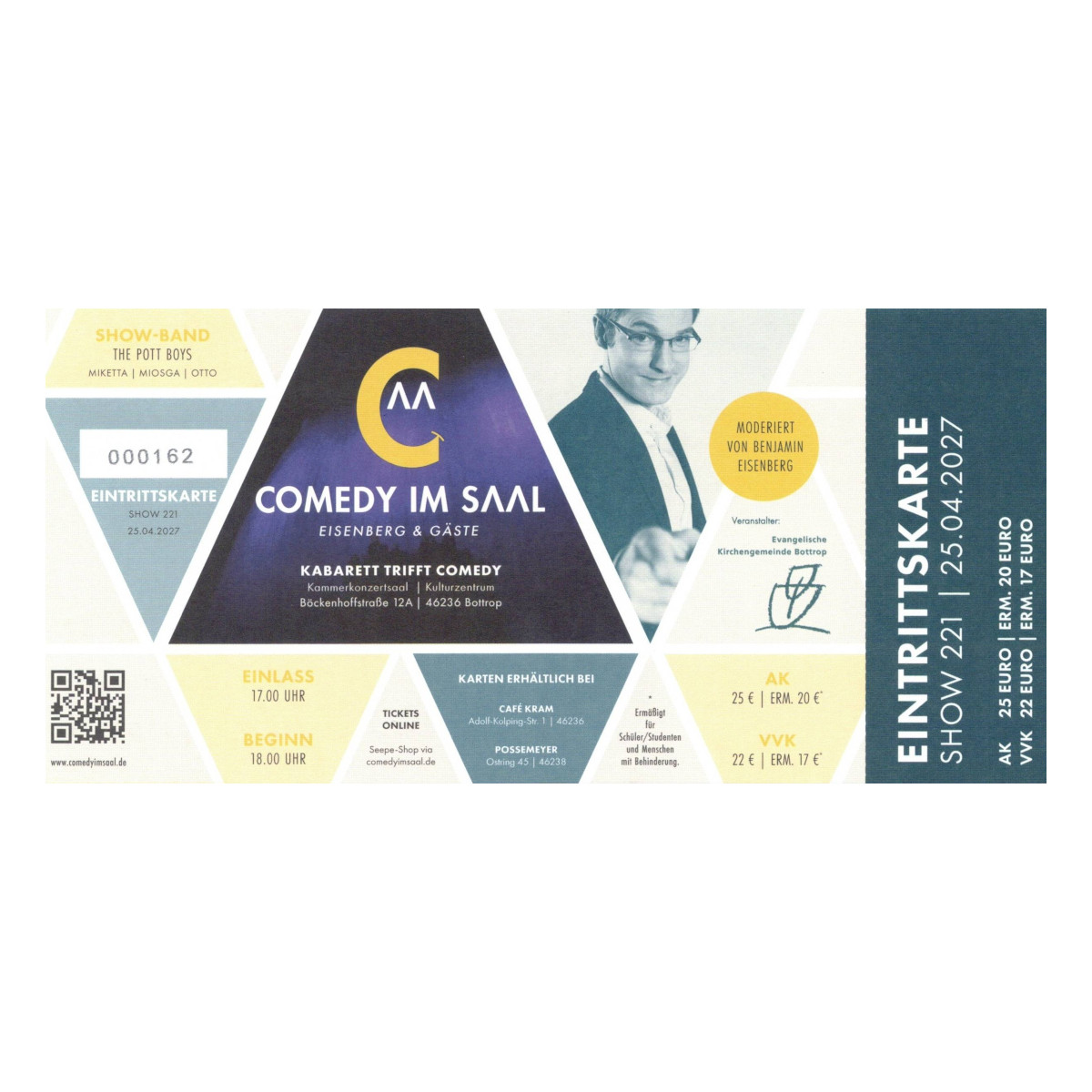 Nr. 221 // 25.04.2027 Eintrittskarte "Comedy im Saal"